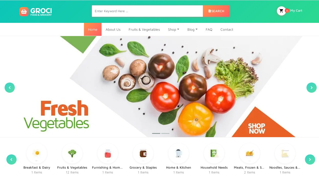 Mẫu website bán hàng thực phẩm sạch T001 Mẫu website bán hàng thực phẩm sạch T001