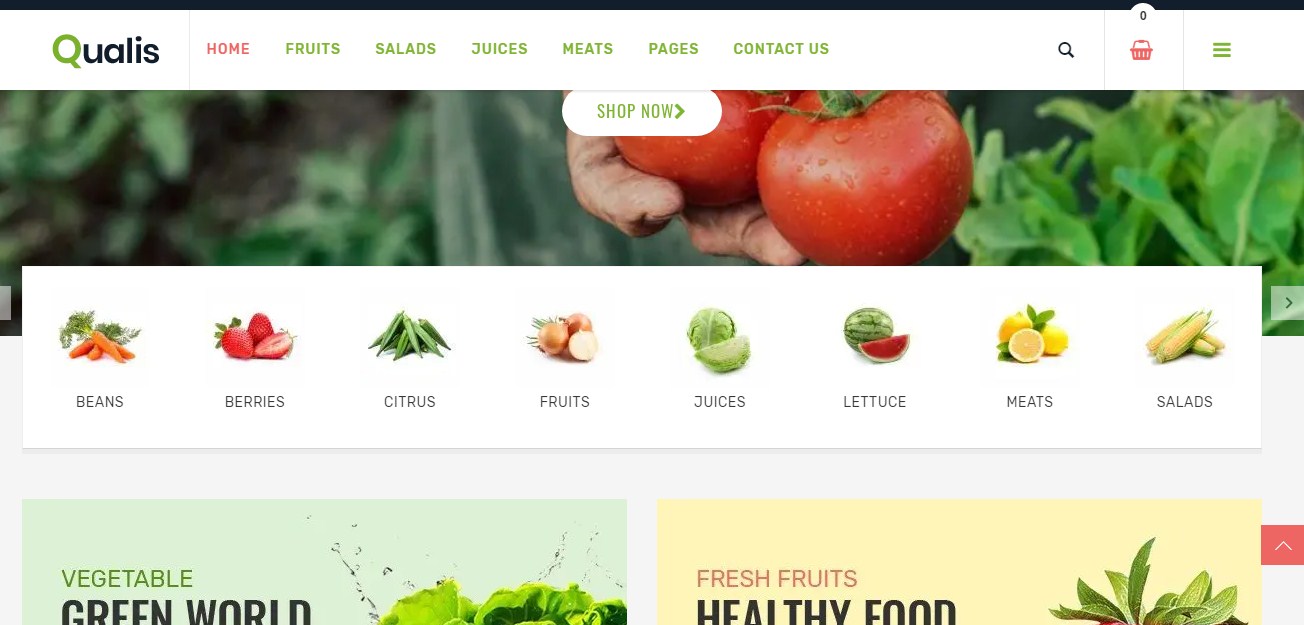 Mẫu website bán rau quả sạch T002