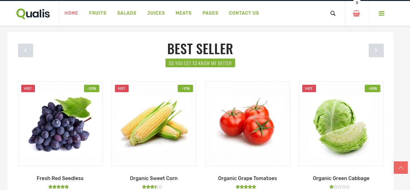 Mẫu website bán rau quả sạch T002