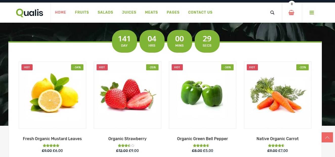 Mẫu website bán rau quả sạch T002