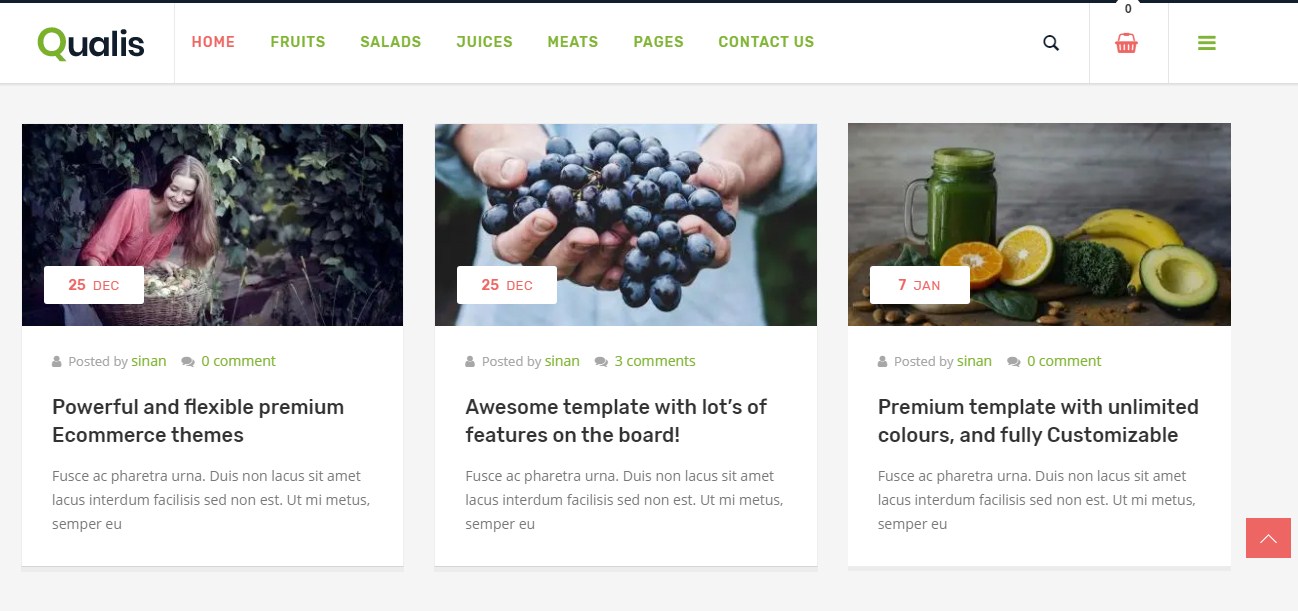 Mẫu website bán rau quả sạch T002