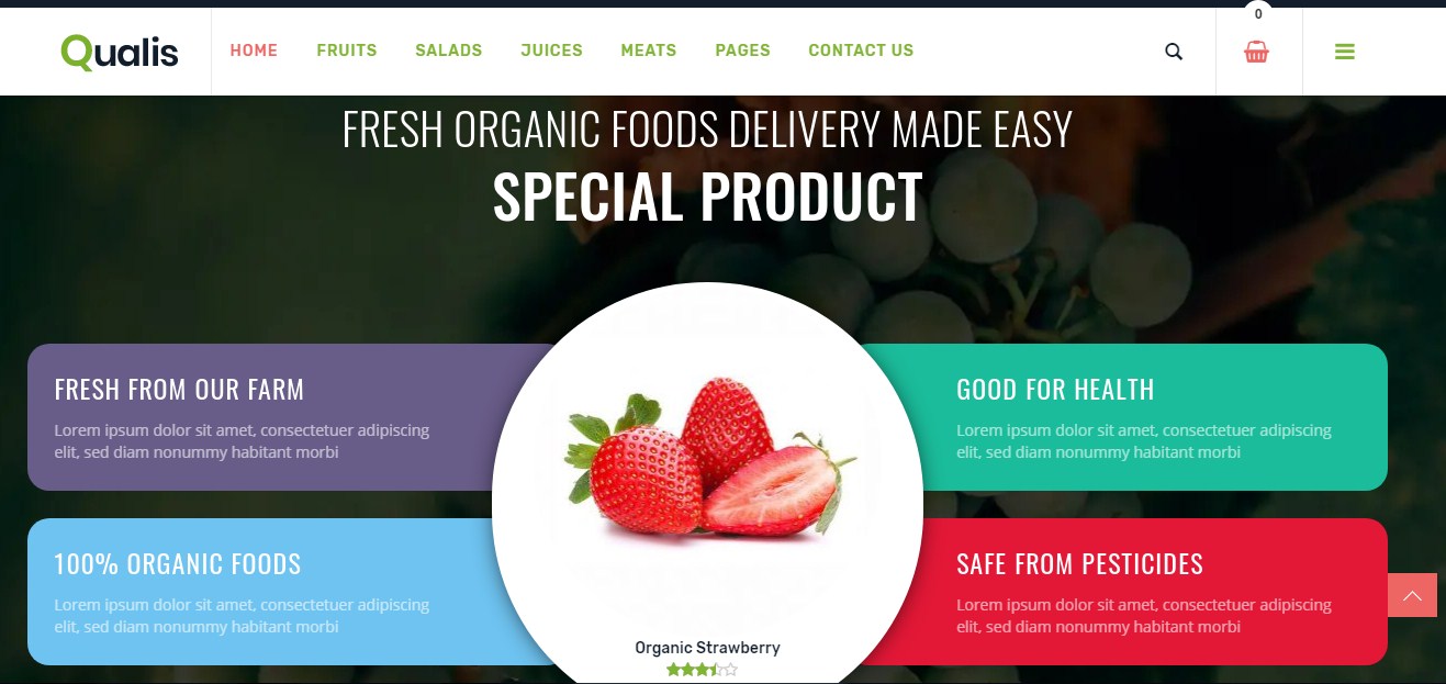 Mẫu website bán rau quả sạch T002